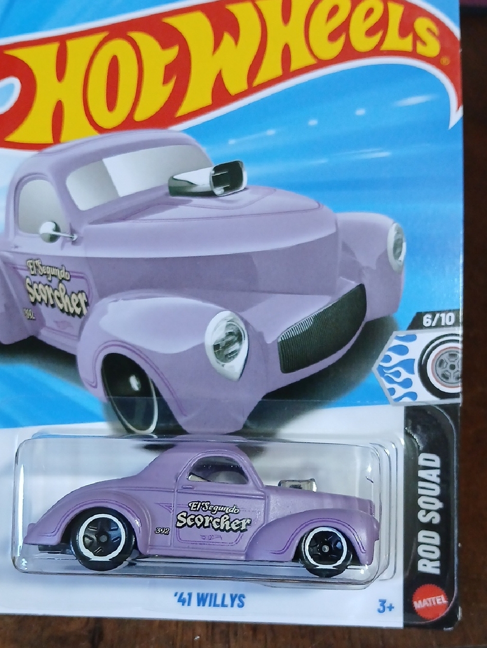 Mattel Hot Wheels '41 Willys Lavender Scorcher Toy Car